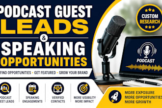 find podcast guest opportunities and speaking engagement leads