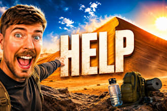 design high CTR mr beast youtube thumbnails