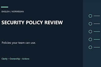 review and improve your information security policies