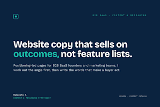 give a website copy that sells on outcomes