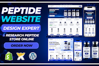 design peptide ecommerce website and research peptide online store