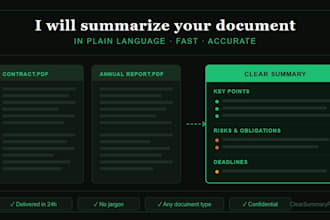 turn your complex document into a clear plain summary