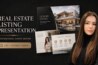 design a professional real estate listing presentation