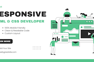 create responsive HTML and CSS websites for beginners