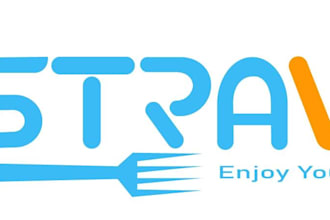 design modern travel, tourism and food brand logo