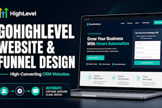 build your gohighlevel salesfunnel landing page ghl website CRM automation