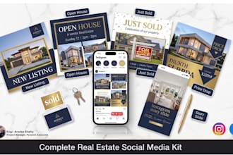 design real estate social media posts for instagram and facebook
