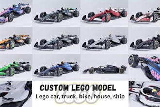 do lego digital car, bike, house, minifigure toy, truck, ship with XML part list