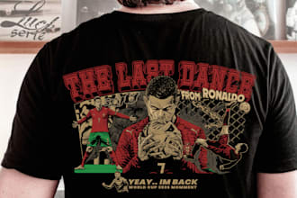 do a hand drawn football graphic tee
