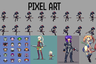create custom retro pixel art assets and anime character sprites