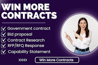 be your government contract proposal, rfp, rfq proposal writer