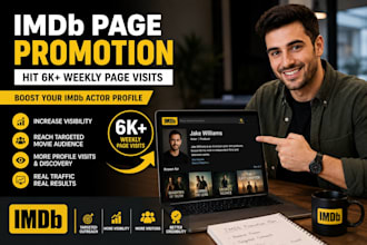 imdb page promotion hit 6k weekly page visit  boost imdb actor profile