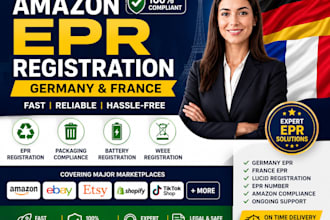 do amazon epr registration, lucid, weee, packaging comp for germany and france