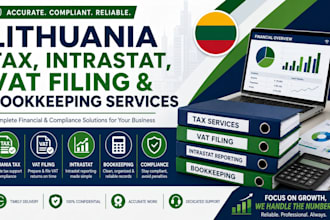 provide lithuania tax, intrastat, vat filing, and bookkeeping services