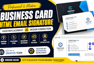 redesign business card clickable html signature logo replacement and correction
