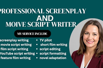 write professional screenplay writing film script movie script writing tv series