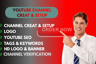 create you tube channel logo banner and thumbnail design