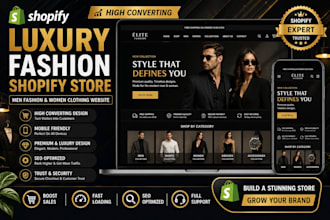 build luxury men fashion shopify store men clothing website women clothing store