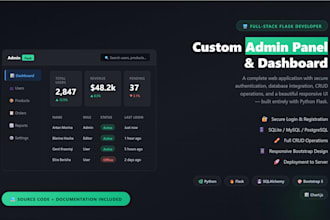 build a custom python flask admin panel or dashboard
