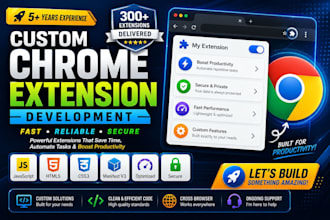develop custom chrome extension for you