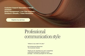 be your professional customer support specialist and VA