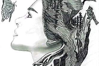 draw realistic digital portrait sketch from your photo