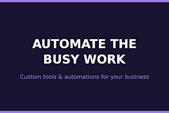 build a custom automation or simple saas tool