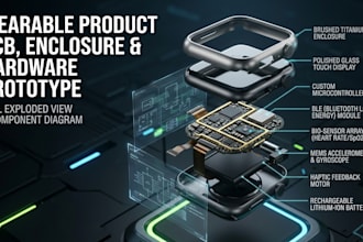 design wearable product pcb, enclosure and hardware prototype