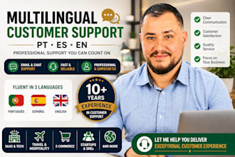provide multilingual customer support in portuguese spanish and english