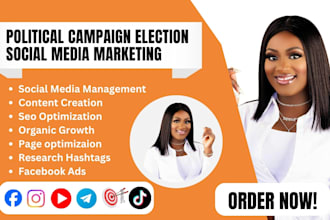 social media marketing manager, political campaign,  politics election campaign