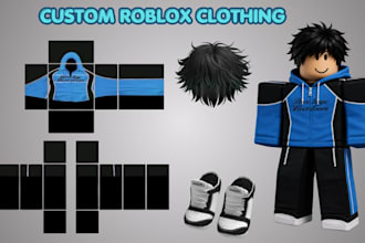 create custom roblox clothing, shirts, pants, outfits and ugc clothing templates