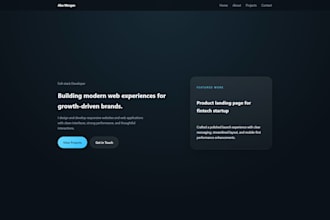 build a clean and responsive HTML website for you
