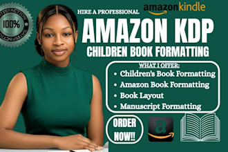 format, edit, and upload your children book for amazon