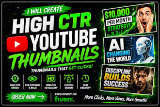 create high CTR youtube thumbnails