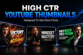 design youtube thumbnail high CTR video thumbnail