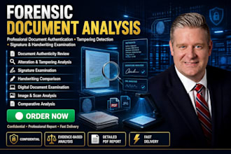 do forensic document analysis, signature and tampering detection, with report