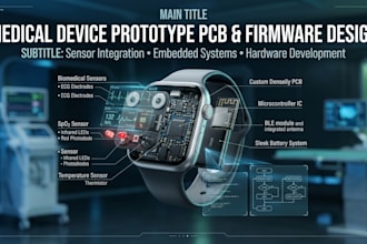 develop medical device prototype pcb sensor and firmware