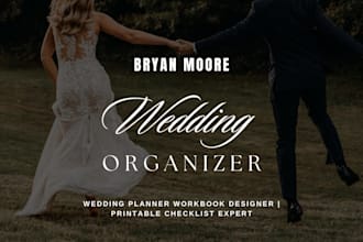 create a professional wedding checklist planner and printable PDF