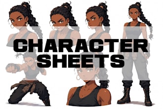 generate a character reference sheet