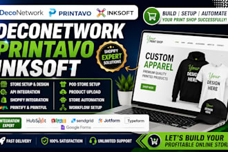 deconetwork store setup deconetwork website printavo inksoft shopify print shop