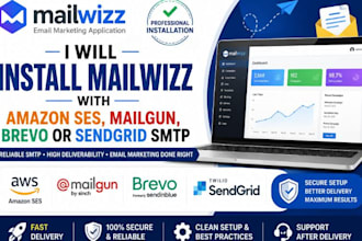 install mailwizz with amazon ses, mailgun brevo sendgrid SMTP