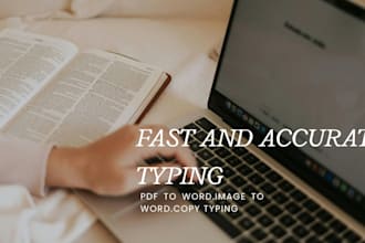 do fast and accurate copy typing, PDF to word, and image to word