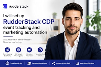set up rudderstack  cdp event tracking marketing automation