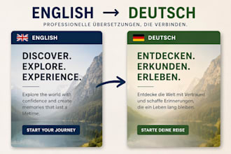 translation from german to english or spanish