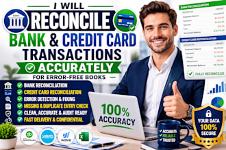 reconcile bank, credit card transactions accurately for error free bookkeeping