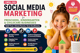 do social media marketing for preschool kindergarten and childcare