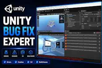 unity bugs, errors, crashes, c sharp script issues, and optimize the game
