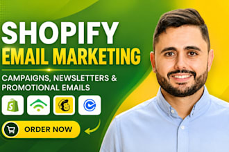write shopify email marketing campaigns, newsletters, and promotional emails