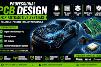 design pcb for automotive ecu, parking sensors, gps , ev battery system can bus