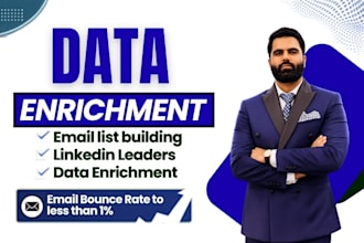 do data enrichment, data collection and email finding